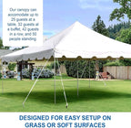 Party Tents Direct 15'x15' Weekender Standard Canopy Pole Tent - Easy Up Canopy Tent with 50 Person Capacity - Outdoor Canopies for Parties, Weddings, & Events (White)