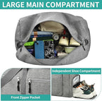Dimayar 85L Travel Duffle Bag for Men Women - Foldable Duffel Bag with Shoes Compartment - Overnight Bags Waterproof & Tear Resistant(Gray)
