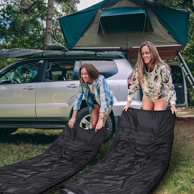 Tudomro 2 Pcs Camping Sleeping Bag for Adults, Lightweight Packable Waterproof Camping Gear Equipment to Keep Warm for Spring Summer Fall Indoor Outdoor Backpacking Hiking Travel