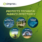 simprax® Tent Waterproofing Spray - Certified Eco-Friendly, UV-Stable & Biodegradable Waterproof Spray | Made in Germany | Waterproofing Spray Enhances Water-Repellency for Tent & Technical Textiles