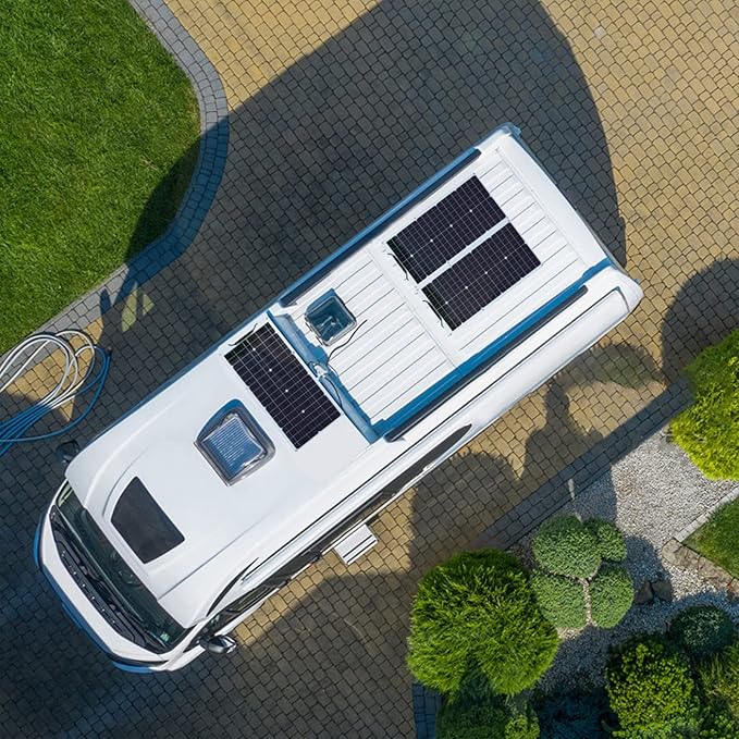 XINPUGUANG 12 Volts 50 Watts Flexible Solar Panel monocrystalline Portable Charger Power 12V Battery for RV car Boat Cabin Home (50w)