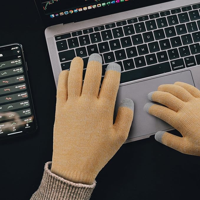 Achiou Winter Gloves, Glove for Men Women, Upgraded Touch Screen Texting Warm Running with Thermal Soft Knit Lining