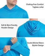 ProtectX High Visibility Sun Protection Lightweight Long Sleeve Hoodie, UPF 50+ Quick-Dry, SPF UV Shirt, Active Wear