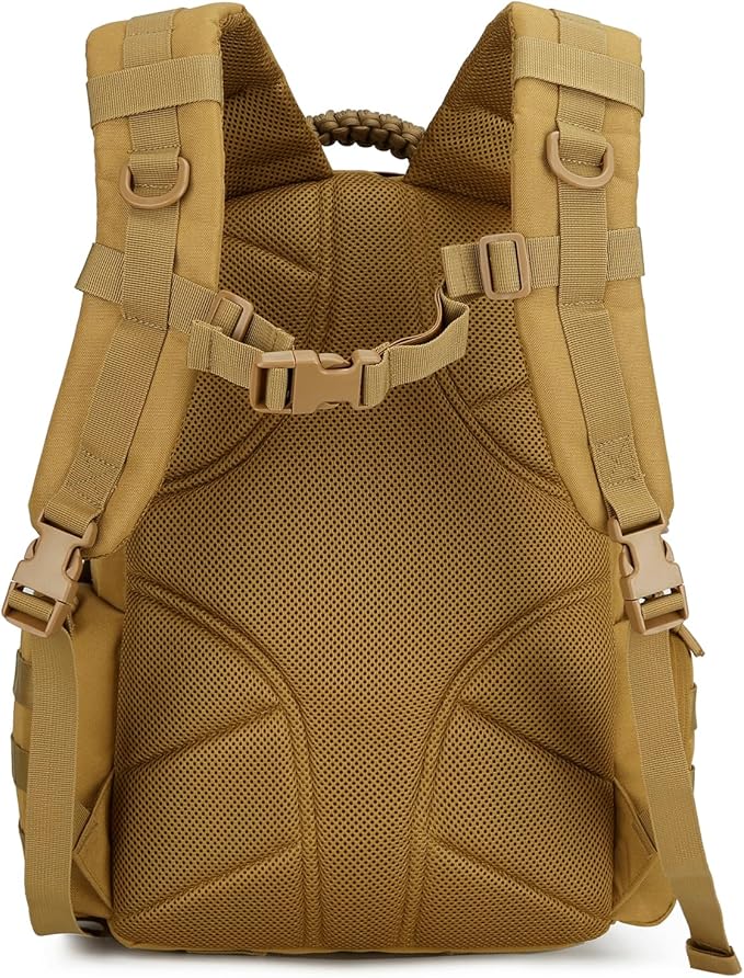 30L Military Tactical Backpack for Men 3 day Assault Pack Molle Daypack Army Hiking Rucksack (Khaki)