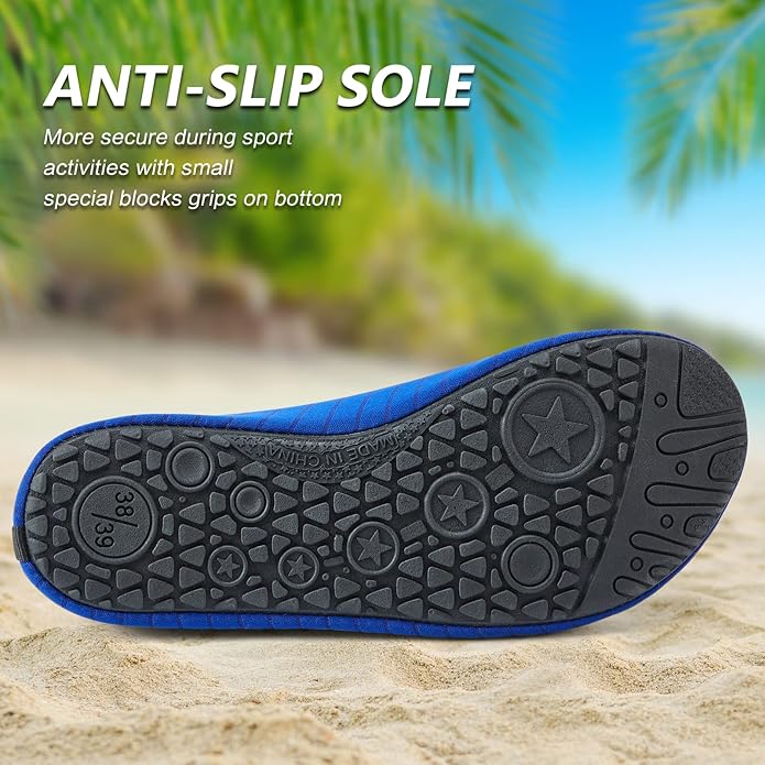 Deevike Water Shoes for Women Men Barefoot Quick-Dry Aqua Socks Slip-on for Beach Swim Surf Yoga Exercise