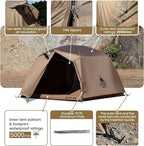 OneTigris JOVIAN 4 Person Camping Tent 3 Season Family Shelter Easy Setup Outdoor Backpacking with 2000mm Outer Rainfly, 5000mm Bottom & Waterproof Floor Mat