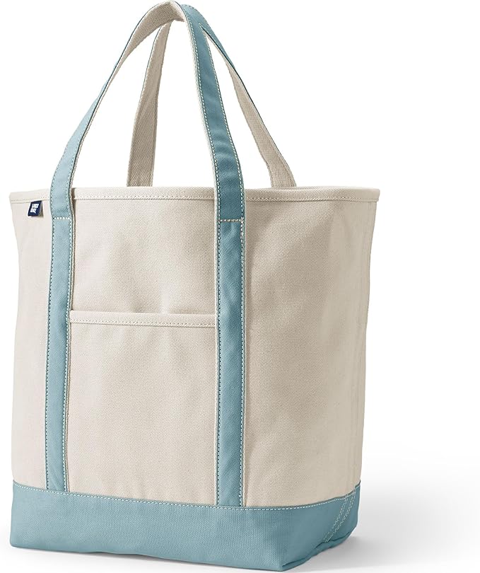 Lands' End Open Top Canvas Tote Bag