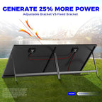 100 Watt 12 Volt Portable Solar Panel with Waterproof 10A Charger Controller, Foldable 100W Solar Charger Suitcase with H-Bracket for Power Station, Car, Camping, RV, Boat and Outside