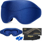 Sleep Mask, Premium Eye Mask for Sleeping, Total Blackout, Superior Soft Comfort, Upgraded 3D Ergonomic Designed Sleeping Mask for Home, Office, Travel, Meditation, Royal Blue