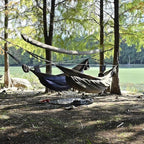 onewind 12Ft Camping Hammock with Mosquito Net, Ridgeline Double Hammock Portable Lightweight Large Hammock Ripstop Nylon Durable with 2 * 12Ft Tree Straps for Camping Hiking Backpacking, OD Green