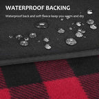 Tirrinia Large Waterproof Outdoor Blanket, Soft Warm Windproof Stadium Blanket with Sherpa Fleece and Foldable for Outdoor Sport, Baseball, Football, Beach, Concerts, Car