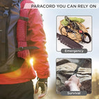 TECEUM 5/32" Paracord Rope 1000 – 1000ft / 200ft / 100ft / 50ft – Tactical Parachute Cord 4mm – 45+ Colors – Nylon String for Survival & Camping Gear – Stripe Cord for Survival – Utility Rope