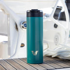 Maxi Stainless Steel Water Bottle 26oz - Double wall vacuum insulated | Integrated carry handle | leak proof flip top lid | Lightweight & stylish - Teal Green