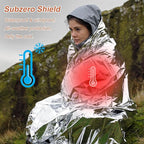 10 Pack Emergency Mylar Thermal Blankets - 63"x83" Extra Large Survival Space Blankets, Heavy Duty Reflective Camping Gear for First Aid, Hiking & Outdoor Safety (Gold-Sliver)