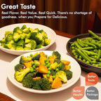 Numanna Mega Emergency Freeze-Dried 6 Vegetables Buckets 600 Servings Contains Peas, Green Beans & Broccoli | Non-GMO, No Preservatives, No MSG Camping & Emergency Survival Food 25 Years Shelf Life