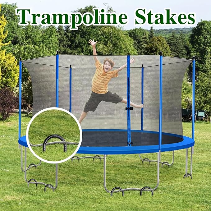 Rebar Stakes 12 Inch 20 Pack J Hook Ground Stakes Heavy Duty Chain Link Fence Stakes Galvanized Anchors Metal Tent Stakes for Wire Fencing Concrete Forming Trampolines Camping Canopies Shed Swing