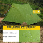 LANSHAN Ultralight Tent 3-Season Backpacking Tent for 1-Person or 2-Person Camping, Trekking, Kayaking, Climbing, Hiking