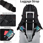 Nerlion 40L Hiking Backpack Travel Backpack for Men Women Camping Waterproof Outdoor Hiking Daypack Lightweight Backpack (Blue Leaves)