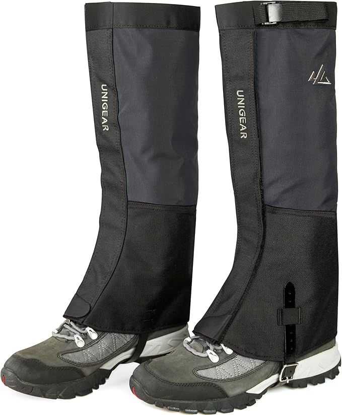 Unigear Leg Gaiters, 1000D Fabric Waterproof Boot Gaiters for Hiking Walking Climbing Hunting Skiing