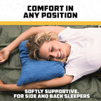 Wise Owl Outfitters Camping Pillow – Memory Foam Travel Pillow for Airplane Sleeping, Hiking, Backpacking & Outdoor Use - Small & Portable for Adults, Car, Camp & Tent