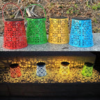 4pack Solar Lanterns Outdoor Waterproof Hanging Lights Gifts for Women Metal Small Decorative LED Lanterns for Yard, Patio, Lawn, Tabletop, Pathway, Landscape, Garden Decor