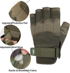 FIORETTO Fingerless Gloves, Half Finger Gloves for Driving, Cycling, Shooting, Hunting, Motorcycle, Climbing, Outdoor Work 215801