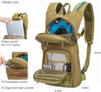 NOOLA 3L Hydration Backpack, Water Backpack with TPU Water Bladder, Tactical Hydration Pack for Men Women, Molle Water Backpack for Hiking, Biking, and Hunting