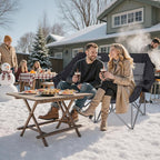 Heated Double Camping Chair, Heated Camping Chair with 3 Adjustable Temperatures and 4 Heating Zones,Portable Heated Chairs Outdoor Sports Support 650lbs（Battery Not Included）