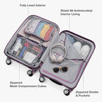 Traveler's Choice Pagosa Hardshell Expandable Luggage with Spinner Wheels, Mauve, 2-Piece Set (22/26)