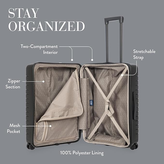 Bric's 28" Expandable Spinner Suitcase - Travel Luggage with TSA-Approved Lock and Hard Shell Exterior - B|Y Ulisse - Black