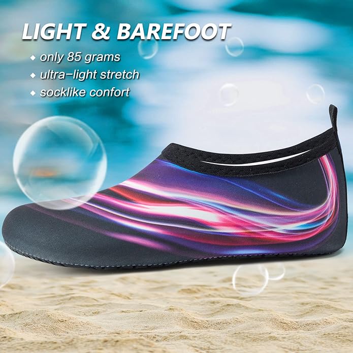 Deevike Water Shoes for Women Men Barefoot Quick-Dry Aqua Socks Slip-on for Beach Swim Surf Yoga Exercise