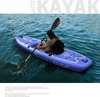 10.2'x35''x8'' Inflatable Kayak with Detachable Seat, SUP-Kayak Set Includes Hand Pump/Aluminum Oar/Backpack, Inflatable Boat for Adults/Kids | for Fishing, Touring-Purple