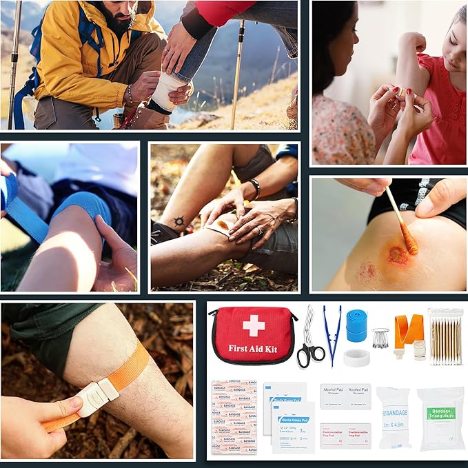 Professional Survival Gear Set - First Aid Kit and Large Camping Backpack, Camping Equipment for Adventure Outdoor Hiking Adventurers