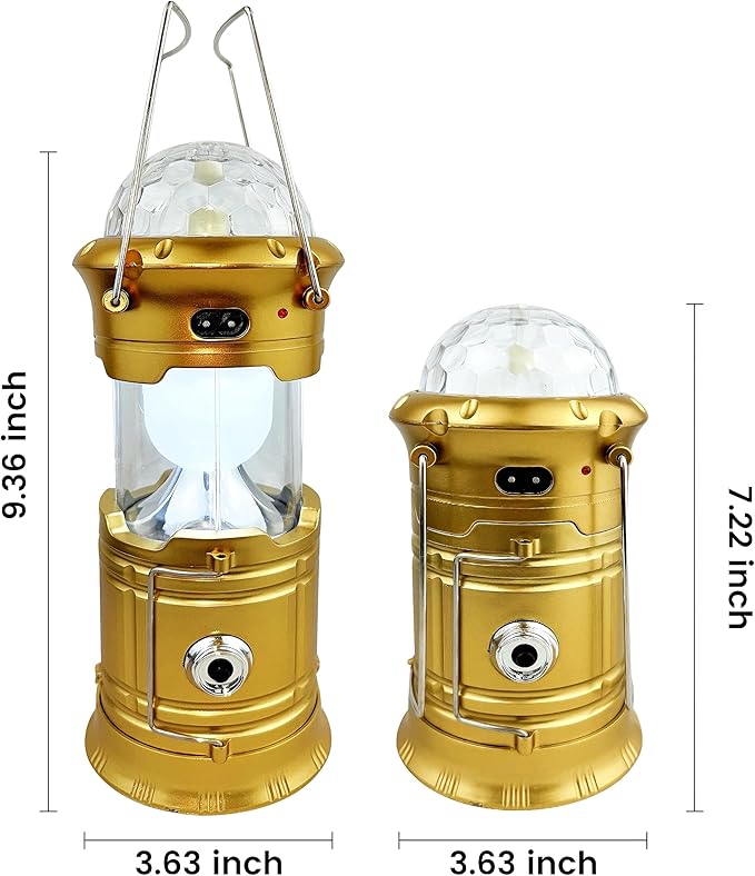 LED Camping Lantern Rechargeable, Waterproof Camping Lights for Charging Phone, RGB Tent Lights for Outdoor Party, Emergency, Hurricane, Storms and Outages, 3 Light Modes