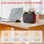 Power Bank with AC Outlet 250Wh, Solar Generator Power Bank, 300W Portable Power Station,110V Small Portable Generator for Home Use Camping Emergency Hunting Outdoor