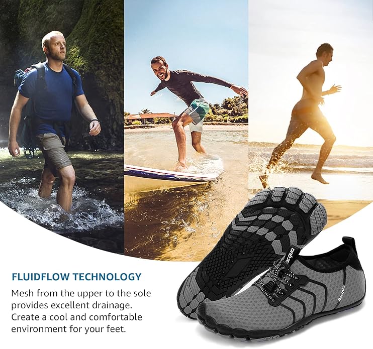 Racqua Water Shoes Quick Dry Barefoot Beach Aqua Sport Swim Surf Pool Hiking Diving Walking for Men Women