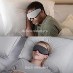 Ostrichpillow Eye Mask, Sleep Mask for Men Women 100% Blackout, No Pressure On Eyes, Soft & Breathable, Adjustable Fit, Travel Bag Included
