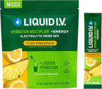 Liquid I.V.® Hydration Multiplier +Energy - Yuzu Pineapple | Electrolyte Powder Drink Mix | 1 Pack (14 Servings)