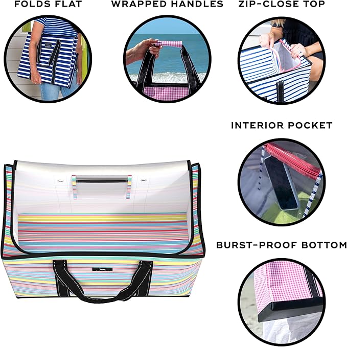 SCOUT 4 Boys Zip Tote XX-Large - Durable Lightweight Bag for Beach, Pool, Family Travel, Storage - Water-Resistant, Zips Shut