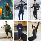 romision Thermal Underwear for Men Long Johns Fleece Lined Hunting Gear Bottom Top Set Base Layer for Cold Weather Gift
