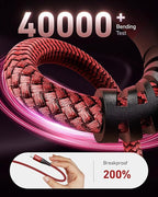 USB to USB C Cable Fast Charging [2 Pack 10FT], USB A to USB C Cable for Car, Durable Braided USB Type C iPhone Charger USBC Cord for iPhone 17/16/15/Pro Max/Plus, Samsung Galaxy S23 and More-Red