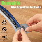 80PCS Hook and Loop Cable Straps, Cable Management Under Desk, Adhesive Cable Ties, Reusable Wire Organizers for Cords, Cords Management, Computer Accessories for Desk, Home Office Essentials, Gray