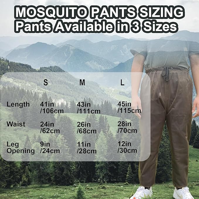 Aventik No-See-Um Mesh Mosquito Jacket Mosquito Pant for Outdoor, Multiple Sizes to Fit Everyone Stay Safe and Cool