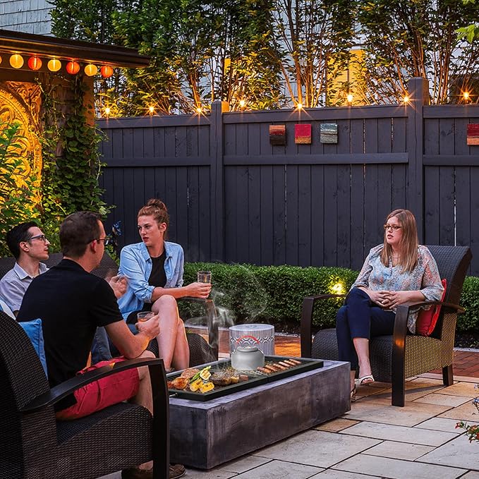 only fire Foldable X-Marks Fire Pit Cooking Grate, Portable Rectangle Campfire Grill Grate with Handles, Heavy Duty Steel Campfire BBQ Grill for Outdoor, 32 inch