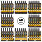 DEWALT FRS Walkie Talkies Long Range 2 Way Radio, 2 Watt, Waterproof & Rechargeable, 48 Pack with 8X Gang Chargers, 8DXFRS800-BCH6