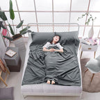 Sleeping Bag Liner Lightweight Compact Sleeping Bag Sack Portable Clean Travel Sheet Camping Sleep Sheet for Backpacking Hotel Hiking