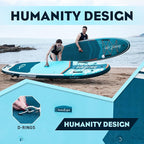 InnoExpo 11' Inflatable Stand Up Paddle Boards with Premium Accessories, Wide Stable SUP Paddle Board Design, Non-Slip Comfort Deck for Youth & Adults