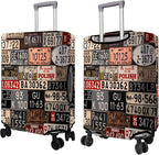 Travel Luggage Cover Suitcase Protector Fits 18-32 Inch Wheel Covers PatternedTravel Related Items Flower Luggage Protector Elastic S