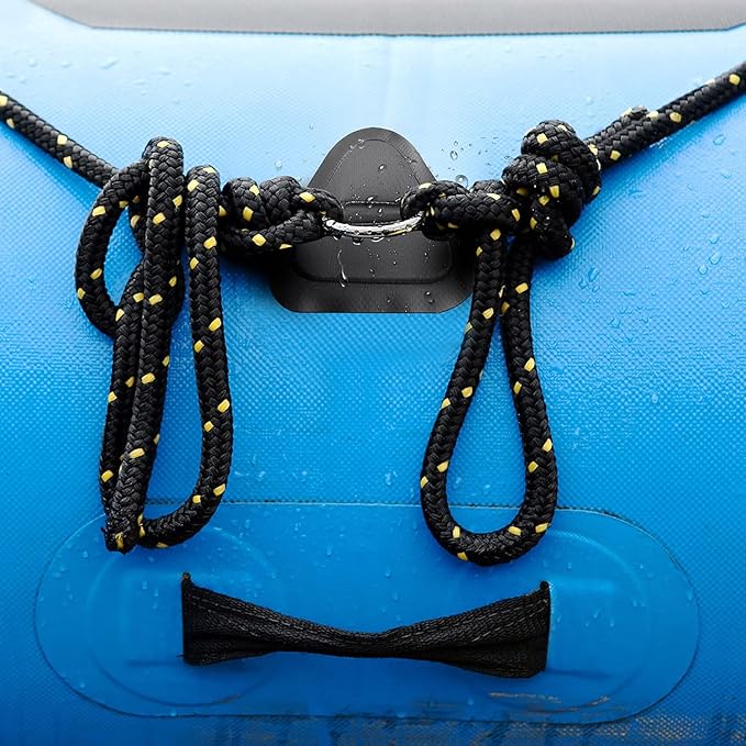 TOBWOLF 6 Pack 3.54" / 9cm Stainless Steel D-Ring Patch for Inflatable Boat Kayak Dinghy SUP, Triangular D-Ring PVC Patch Stand-Up Paddleboard Canoe Rafting Accessories, NO Glue Included