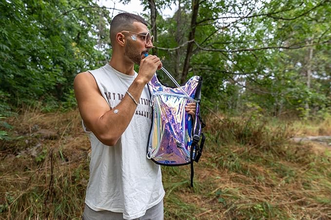 Vibe Festival Gear Hydration Pack Backpack with 2L Water Bladder for Women, Men, Teens, Kids - Hydropack Hydro Sports, Outdoor, Running, Camping, Hiking, Festivals, Raves